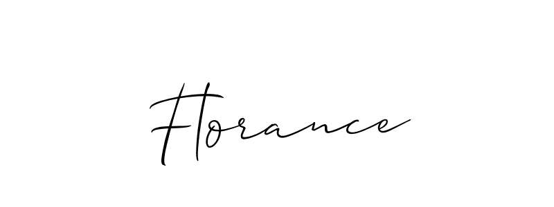 Design your own signature with our free online signature maker. With this signature software, you can create a handwritten (Allison_Script) signature for name Florance. Florance signature style 2 images and pictures png
