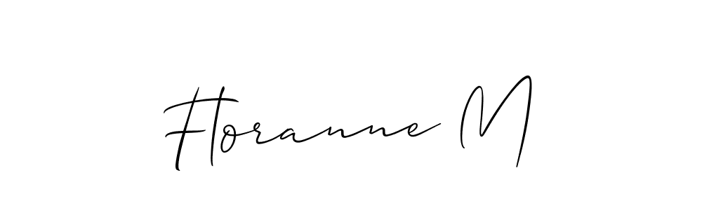 Use a signature maker to create a handwritten signature online. With this signature software, you can design (Allison_Script) your own signature for name Floranne M. Floranne M signature style 2 images and pictures png