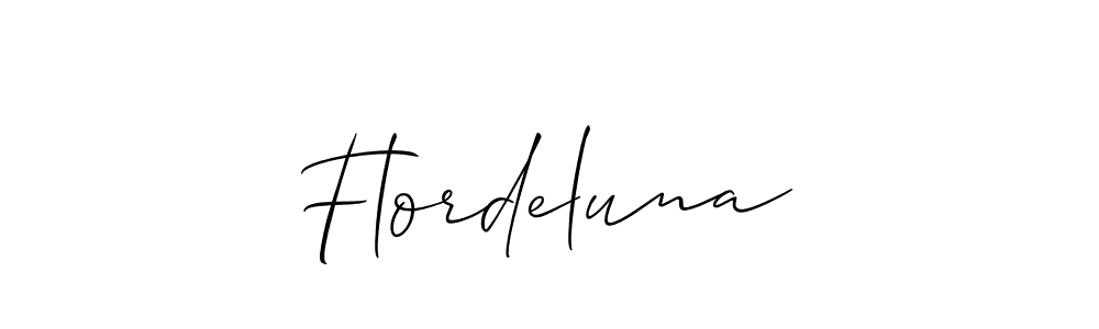 Flordeluna stylish signature style. Best Handwritten Sign (Allison_Script) for my name. Handwritten Signature Collection Ideas for my name Flordeluna. Flordeluna signature style 2 images and pictures png