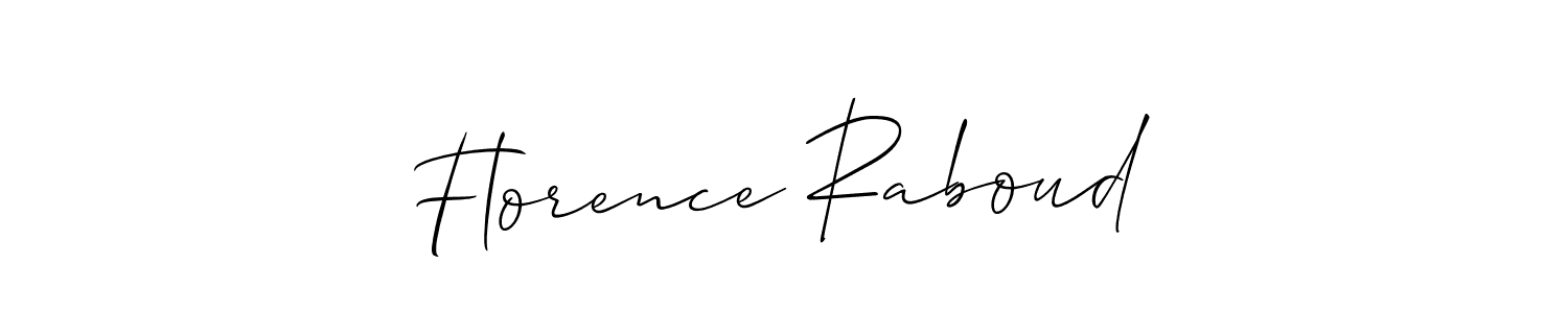 Allison_Script is a professional signature style that is perfect for those who want to add a touch of class to their signature. It is also a great choice for those who want to make their signature more unique. Get Florence Raboud name to fancy signature for free. Florence Raboud signature style 2 images and pictures png