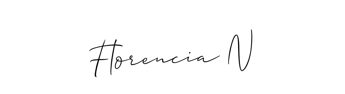 Similarly Allison_Script is the best handwritten signature design. Signature creator online .You can use it as an online autograph creator for name Florencia N. Florencia N signature style 2 images and pictures png