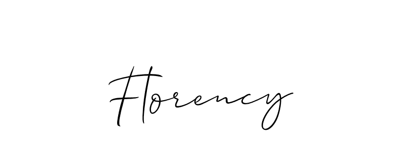 Florency stylish signature style. Best Handwritten Sign (Allison_Script) for my name. Handwritten Signature Collection Ideas for my name Florency. Florency signature style 2 images and pictures png