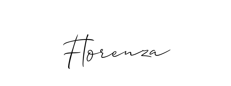 Use a signature maker to create a handwritten signature online. With this signature software, you can design (Allison_Script) your own signature for name Florenza. Florenza signature style 2 images and pictures png