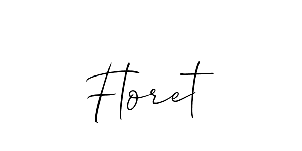 Use a signature maker to create a handwritten signature online. With this signature software, you can design (Allison_Script) your own signature for name Floret. Floret signature style 2 images and pictures png