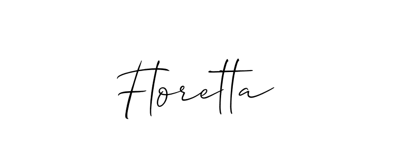 Make a beautiful signature design for name Floretta. With this signature (Allison_Script) style, you can create a handwritten signature for free. Floretta signature style 2 images and pictures png