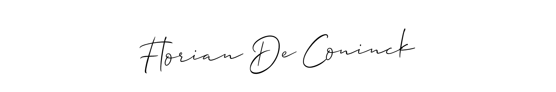 Create a beautiful signature design for name Florian De Coninck. With this signature (Allison_Script) fonts, you can make a handwritten signature for free. Florian De Coninck signature style 2 images and pictures png