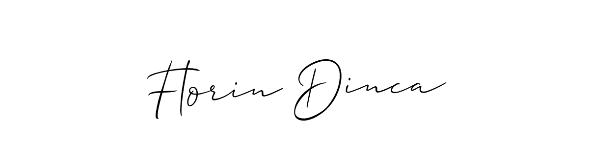 Create a beautiful signature design for name Florin Dinca. With this signature (Allison_Script) fonts, you can make a handwritten signature for free. Florin Dinca signature style 2 images and pictures png