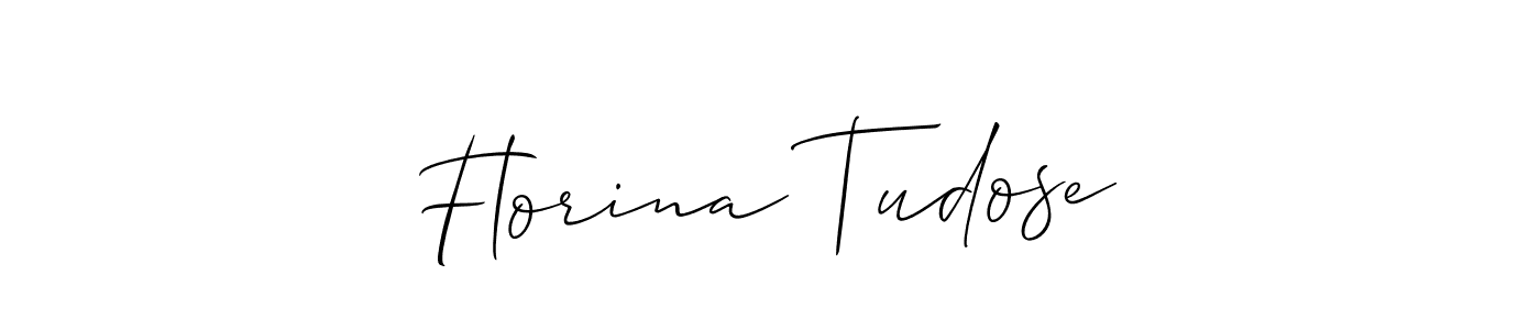 Also You can easily find your signature by using the search form. We will create Florina Tudose name handwritten signature images for you free of cost using Allison_Script sign style. Florina Tudose signature style 2 images and pictures png