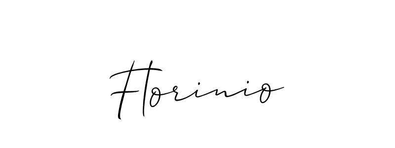 Use a signature maker to create a handwritten signature online. With this signature software, you can design (Allison_Script) your own signature for name Florinio. Florinio signature style 2 images and pictures png