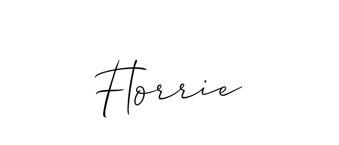 Florrie stylish signature style. Best Handwritten Sign (Allison_Script) for my name. Handwritten Signature Collection Ideas for my name Florrie. Florrie signature style 2 images and pictures png