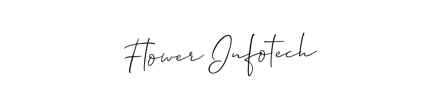 Design your own signature with our free online signature maker. With this signature software, you can create a handwritten (Allison_Script) signature for name Flower Infotech. Flower Infotech signature style 2 images and pictures png