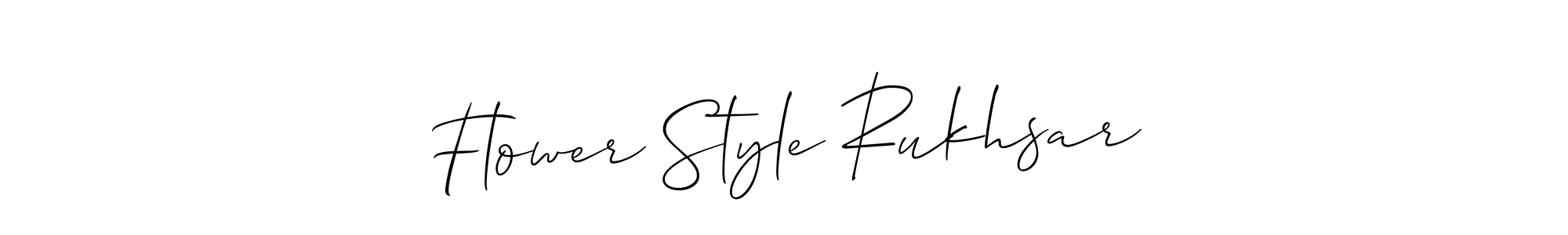 if you are searching for the best signature style for your name Flower Style Rukhsar. so please give up your signature search. here we have designed multiple signature styles  using Allison_Script. Flower Style Rukhsar signature style 2 images and pictures png
