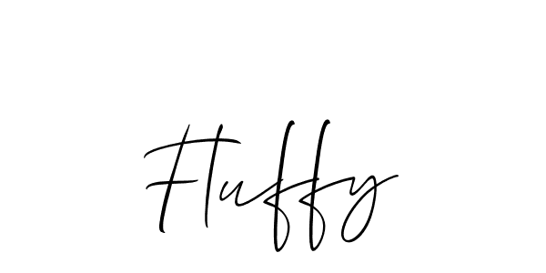 Create a beautiful signature design for name Fluffy. With this signature (Allison_Script) fonts, you can make a handwritten signature for free. Fluffy signature style 2 images and pictures png