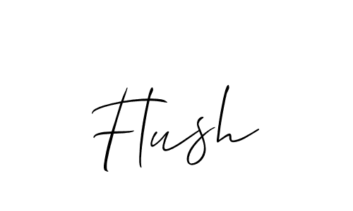 Make a beautiful signature design for name Flush. With this signature (Allison_Script) style, you can create a handwritten signature for free. Flush signature style 2 images and pictures png