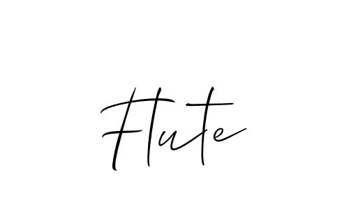 Make a beautiful signature design for name Flute. With this signature (Allison_Script) style, you can create a handwritten signature for free. Flute signature style 2 images and pictures png