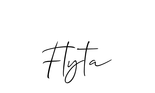How to make Flyta signature? Allison_Script is a professional autograph style. Create handwritten signature for Flyta name. Flyta signature style 2 images and pictures png