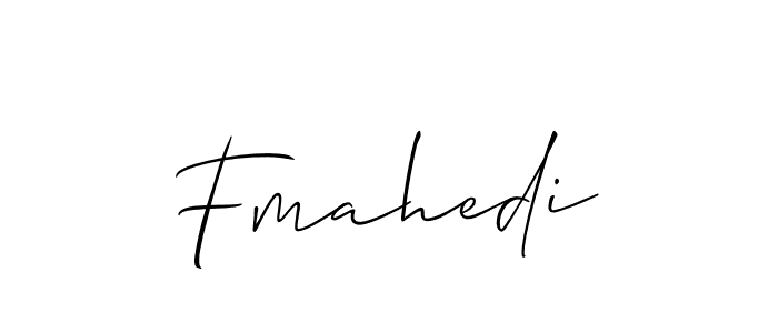 It looks lik you need a new signature style for name Fmahedi. Design unique handwritten (Allison_Script) signature with our free signature maker in just a few clicks. Fmahedi signature style 2 images and pictures png