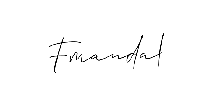 How to make Fmandal name signature. Use Allison_Script style for creating short signs online. This is the latest handwritten sign. Fmandal signature style 2 images and pictures png