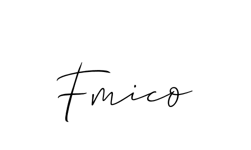 The best way (Allison_Script) to make a short signature is to pick only two or three words in your name. The name Fmico include a total of six letters. For converting this name. Fmico signature style 2 images and pictures png