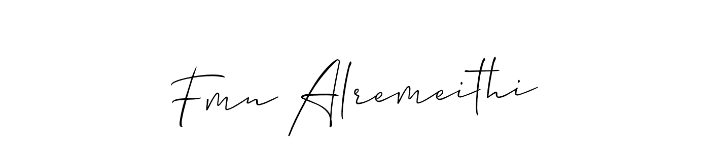You can use this online signature creator to create a handwritten signature for the name Fmn Alremeithi. This is the best online autograph maker. Fmn Alremeithi signature style 2 images and pictures png