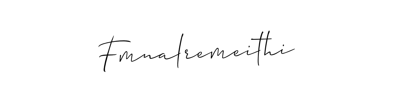 You should practise on your own different ways (Allison_Script) to write your name (Fmnalremeithi) in signature. don't let someone else do it for you. Fmnalremeithi signature style 2 images and pictures png