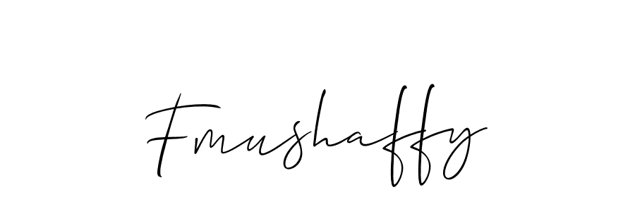 How to make Fmushaffy name signature. Use Allison_Script style for creating short signs online. This is the latest handwritten sign. Fmushaffy signature style 2 images and pictures png