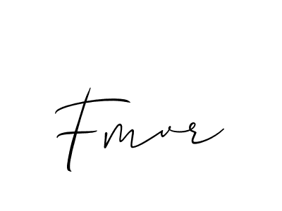 The best way (Allison_Script) to make a short signature is to pick only two or three words in your name. The name Fmvr include a total of six letters. For converting this name. Fmvr signature style 2 images and pictures png