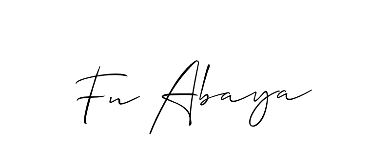 if you are searching for the best signature style for your name Fn Abaya. so please give up your signature search. here we have designed multiple signature styles  using Allison_Script. Fn Abaya signature style 2 images and pictures png