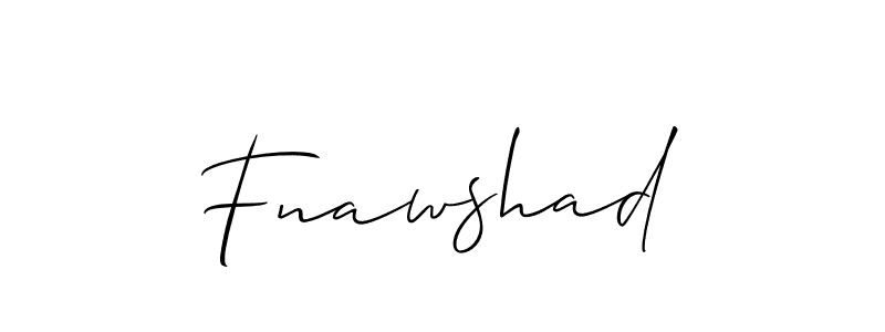 How to make Fnawshad signature? Allison_Script is a professional autograph style. Create handwritten signature for Fnawshad name. Fnawshad signature style 2 images and pictures png