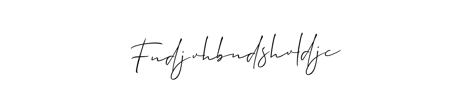 Also we have Fndjvhbndshvldjc name is the best signature style. Create professional handwritten signature collection using Allison_Script autograph style. Fndjvhbndshvldjc signature style 2 images and pictures png