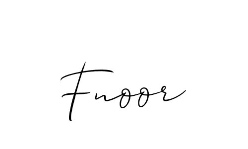 Create a beautiful signature design for name Fnoor. With this signature (Allison_Script) fonts, you can make a handwritten signature for free. Fnoor signature style 2 images and pictures png