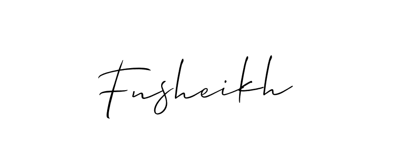 Once you've used our free online signature maker to create your best signature Allison_Script style, it's time to enjoy all of the benefits that Fnsheikh name signing documents. Fnsheikh signature style 2 images and pictures png