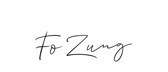 Allison_Script is a professional signature style that is perfect for those who want to add a touch of class to their signature. It is also a great choice for those who want to make their signature more unique. Get Fo Zung name to fancy signature for free. Fo Zung signature style 2 images and pictures png