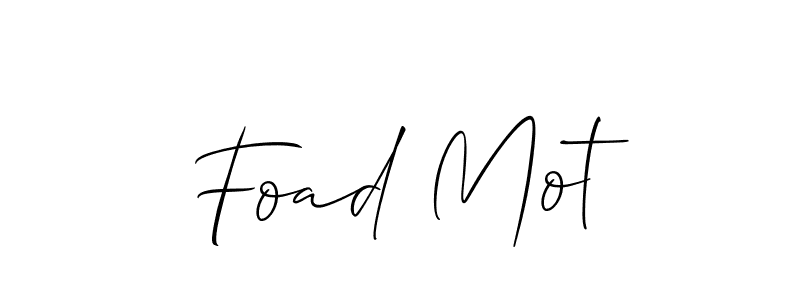 How to make Foad Mot name signature. Use Allison_Script style for creating short signs online. This is the latest handwritten sign. Foad Mot signature style 2 images and pictures png