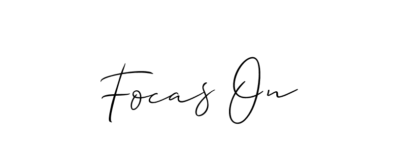 Make a beautiful signature design for name Focas On. With this signature (Allison_Script) style, you can create a handwritten signature for free. Focas On signature style 2 images and pictures png
