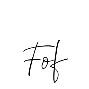 Create a beautiful signature design for name Fof. With this signature (Allison_Script) fonts, you can make a handwritten signature for free. Fof signature style 2 images and pictures png
