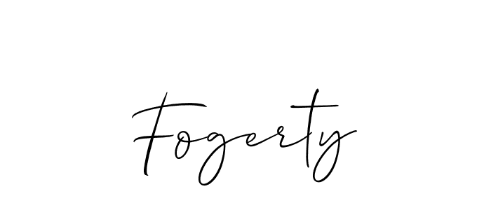 Use a signature maker to create a handwritten signature online. With this signature software, you can design (Allison_Script) your own signature for name Fogerty. Fogerty signature style 2 images and pictures png