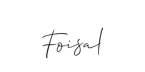The best way (Allison_Script) to make a short signature is to pick only two or three words in your name. The name Foisal include a total of six letters. For converting this name. Foisal signature style 2 images and pictures png