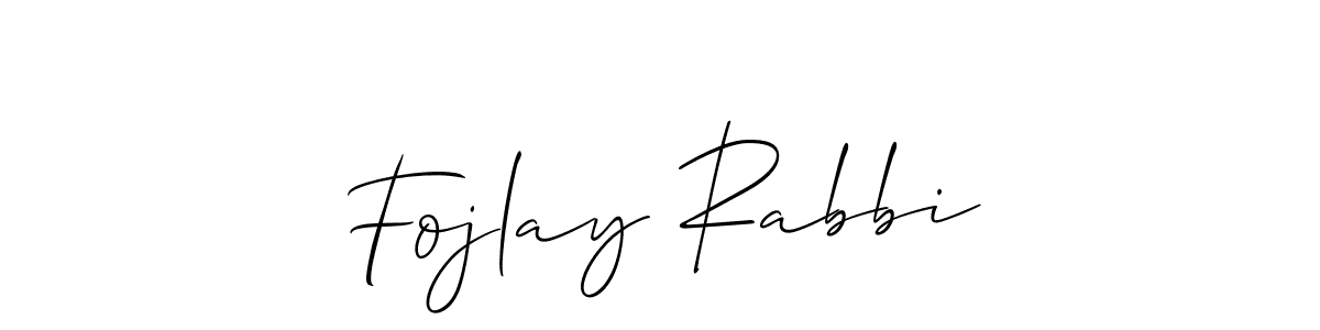 Also we have Fojlay Rabbi name is the best signature style. Create professional handwritten signature collection using Allison_Script autograph style. Fojlay Rabbi signature style 2 images and pictures png
