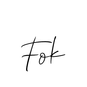 How to make Fok signature? Allison_Script is a professional autograph style. Create handwritten signature for Fok name. Fok signature style 2 images and pictures png
