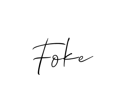 It looks lik you need a new signature style for name Foke. Design unique handwritten (Allison_Script) signature with our free signature maker in just a few clicks. Foke signature style 2 images and pictures png