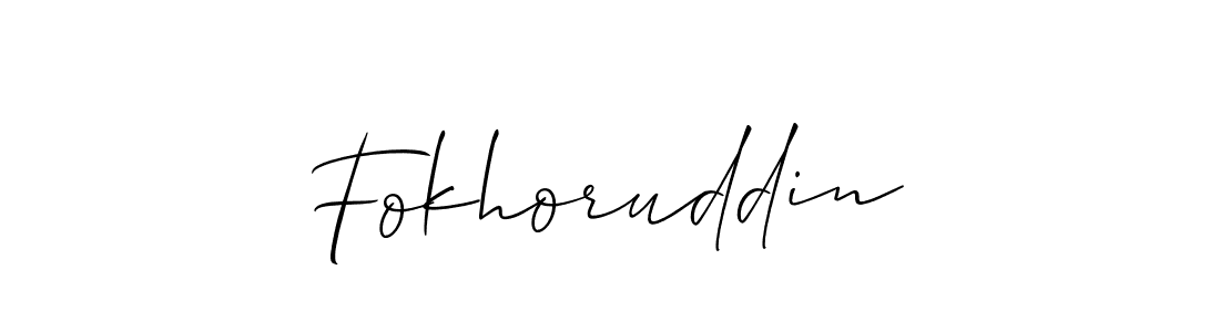 The best way (Allison_Script) to make a short signature is to pick only two or three words in your name. The name Fokhoruddin include a total of six letters. For converting this name. Fokhoruddin signature style 2 images and pictures png