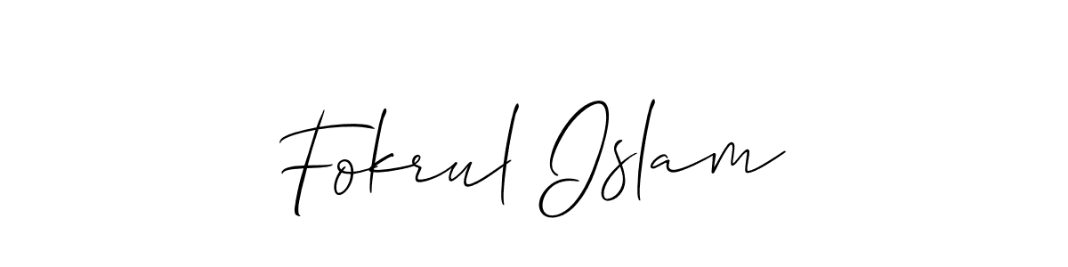 Allison_Script is a professional signature style that is perfect for those who want to add a touch of class to their signature. It is also a great choice for those who want to make their signature more unique. Get Fokrul Islam name to fancy signature for free. Fokrul Islam signature style 2 images and pictures png