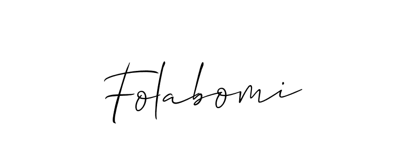 Make a beautiful signature design for name Folabomi. With this signature (Allison_Script) style, you can create a handwritten signature for free. Folabomi signature style 2 images and pictures png