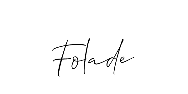 How to make Folade signature? Allison_Script is a professional autograph style. Create handwritten signature for Folade name. Folade signature style 2 images and pictures png