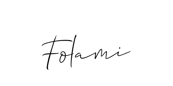 You should practise on your own different ways (Allison_Script) to write your name (Folami) in signature. don't let someone else do it for you. Folami signature style 2 images and pictures png