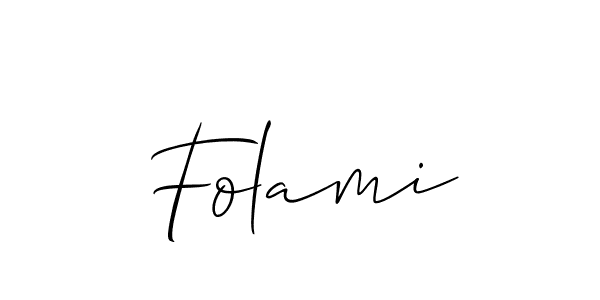 You should practise on your own different ways (Allison_Script) to write your name (Folami) in signature. don't let someone else do it for you. Folami signature style 2 images and pictures png