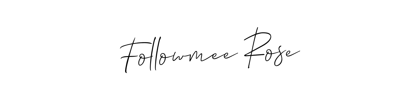 Use a signature maker to create a handwritten signature online. With this signature software, you can design (Allison_Script) your own signature for name Followmee Rose. Followmee Rose signature style 2 images and pictures png