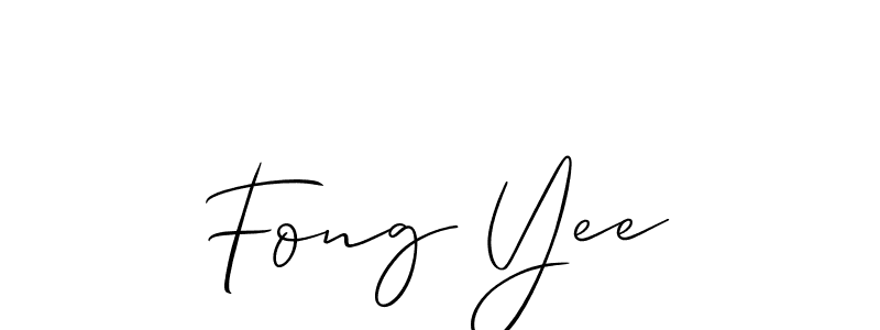 Use a signature maker to create a handwritten signature online. With this signature software, you can design (Allison_Script) your own signature for name Fong Yee. Fong Yee signature style 2 images and pictures png