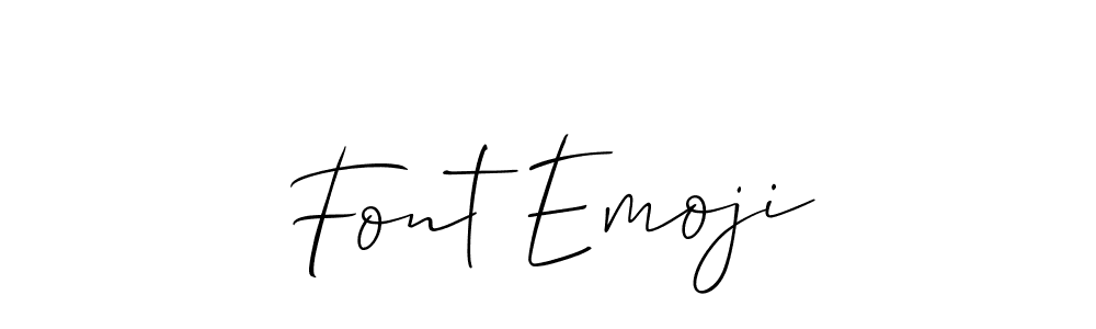 How to make Font Emoji signature? Allison_Script is a professional autograph style. Create handwritten signature for Font Emoji name. Font Emoji signature style 2 images and pictures png